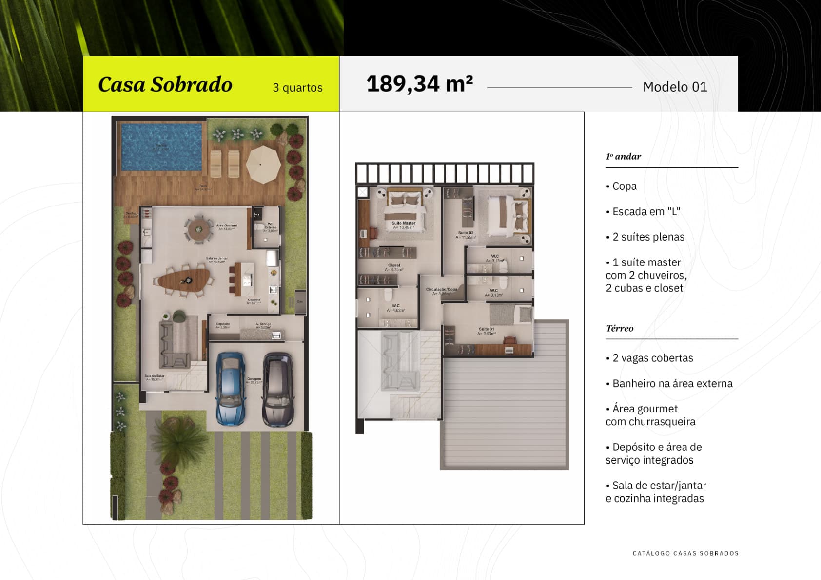 Página do catálogo LIFA Aura sobrados — fachadas e opções (ilustrativo)